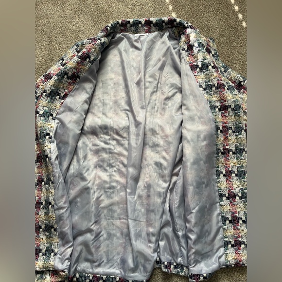 I Love Linen Rainbow Tweed Coat (Size L) - Picture 3 of 5